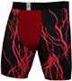 Red Lightning Bolt 4" or 7" Compression Shorts