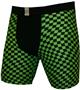 Black Green Checkers 9" Mens Compression Shorts