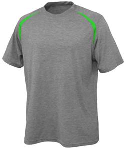 CARBON HEATHER / NEON GREEN