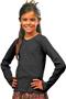 LAT Sportswear Girls Baby Rib Long Sleeve Tiny Tee