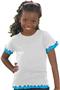 LAT Sportswear Girls Baby Rib Double Ruffle Tees