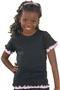 LAT Sportswear Girls Baby Rib Double Ruffle Tees