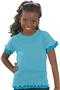 LAT Sportswear Girls Baby Rib Double Ruffle Tees
