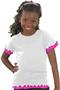 LAT Sportswear Girls Baby Rib Double Ruffle Tees
