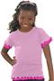 LAT Sportswear Girls Baby Rib Double Ruffle Tees