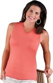 LAT Sportswear Ladies V-Neck Sleeveless T-Shirt