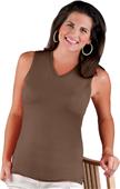 LAT Sportswear Ladies V-Neck Sleeveless T-Shirt