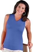 LAT Sportswear Ladies V-Neck Sleeveless T-Shirt