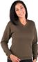 LAT Sportswear Ladies French Terry V-Neck Pullover