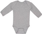 LAT Sportswear Infant Baby Rib Long Sleeve Creeper