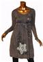 Vocal Scoop Neck Long Sleeve Dress