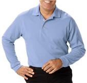 Blue Generation Men's LS Pique Polo Shirts