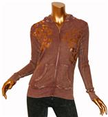 T Party Mineral Washed Cheetah Hoodie Jacket