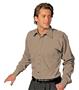 Edwards Mens Point Collar Poplin Long Sleeve Shirt