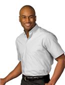 Edwards Mens Short Sleeve Banded Collar Shirt