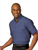 Edwards Mens Short Sleeve Banded Collar Shirt