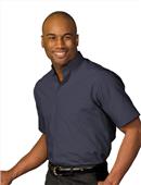 Edwards Mens Short Sleeve Banded Collar Shirt