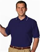 Edwards Mens Pique Polos w/Tipped Collar & Sleeves Edwards Mens Pique Polos w/Tipped Collar & Sleeves