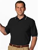 Edwards Mens Pique Polos w/Tipped Collar & Sleeves Edwards Mens Pique Polos w/Tipped Collar & Sleeves