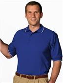 Edwards Mens Pique Polos w/Tipped Collar & Sleeves Edwards Mens Pique Polos w/Tipped Collar & Sleeves