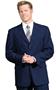 Edwards Mens Single-Breasted Pinstripe Suit Coat