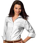 Edwards Womens Casual Poplin 3/4 Sleeve Blouse Edwards Womens Casual Poplin 3/4 Sleeve Blouse