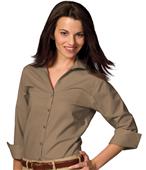 Edwards Womens Casual Poplin 3/4 Sleeve Blouse Edwards Womens Casual Poplin 3/4 Sleeve Blouse