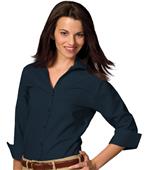 Edwards Womens Casual Poplin 3/4 Sleeve Blouse Edwards Womens Casual Poplin 3/4 Sleeve Blouse