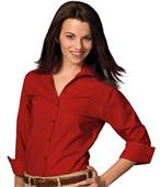 Edwards Womens Casual Poplin 3/4 Sleeve Blouse Edwards Womens Casual Poplin 3/4 Sleeve Blouse