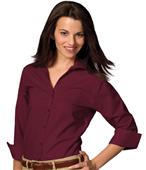 Edwards Womens Casual Poplin 3/4 Sleeve Blouse Edwards Womens Casual Poplin 3/4 Sleeve Blouse