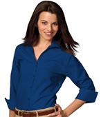 Edwards Womens Casual Poplin 3/4 Sleeve Blouse Edwards Womens Casual Poplin 3/4 Sleeve Blouse