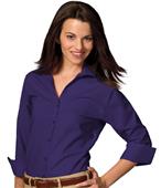 Edwards Womens Casual Poplin 3/4 Sleeve Blouse Edwards Womens Casual Poplin 3/4 Sleeve Blouse