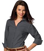 Edwards Womens Casual Poplin 3/4 Sleeve Blouse Edwards Womens Casual Poplin 3/4 Sleeve Blouse