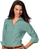 Edwards Womens Casual Poplin 3/4 Sleeve Blouse Edwards Womens Casual Poplin 3/4 Sleeve Blouse