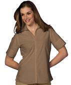 Edwards Womens Casual Poplin Short Sleeve Blouse Edwards Womens Casual Poplin Short Sleeve Blouse