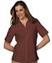 Edwards Womens Casual Poplin Short Sleeve Blouse
