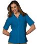 Edwards Womens Casual Poplin Short Sleeve Blouse