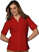 Edwards Womens Casual Poplin Short Sleeve Blouse Edwards Womens Casual Poplin Short Sleeve Blouse