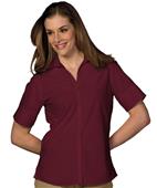 Edwards Womens Casual Poplin Short Sleeve Blouse Edwards Womens Casual Poplin Short Sleeve Blouse