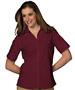Edwards Womens Casual Poplin Short Sleeve Blouse