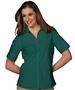 Edwards Womens Casual Poplin Short Sleeve Blouse