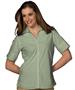 Edwards Womens Casual Poplin Short Sleeve Blouse