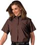 Edwards Womens Short Sleeve Banded Collar Shirt