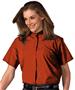 Edwards Womens Short Sleeve Banded Collar Shirt