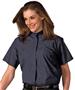 Edwards Womens Short Sleeve Banded Collar Shirt