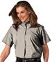Edwards Womens Short Sleeve Banded Collar Shirt
