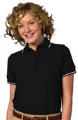 Edwards Womens Pique Polos w/Tipped Collar & Cuffs Edwards Womens Pique Polos w/Tipped Collar & Cuffs