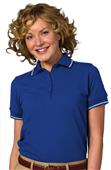 Edwards Womens Pique Polos w/Tipped Collar & Cuffs Edwards Womens Pique Polos w/Tipped Collar & Cuffs