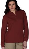 Edwards Womens Long Sleeve Blended Pique Polo