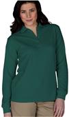 Edwards Womens Long Sleeve Blended Pique Polo